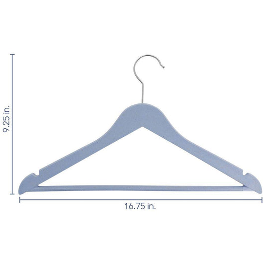 Eco Friendly Coat Hangers in Blue 20 Piece